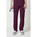 Unisex EDS Essentials Natural Rise Tapered Leg Scrub Pant - Wine - 1