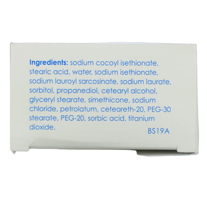 Vanicream Cleansing Bar ingredients panel