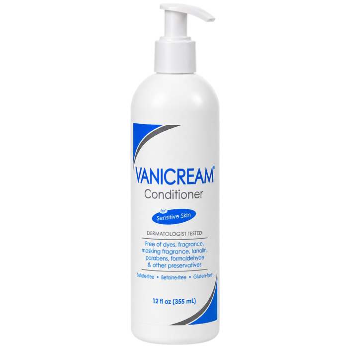 Vanicream Conditioner for Sensitive Skin 12 oz fragrance-free conditioner with pump.