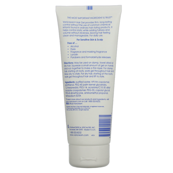 Vanicream Hair Styling Gel 7 oz