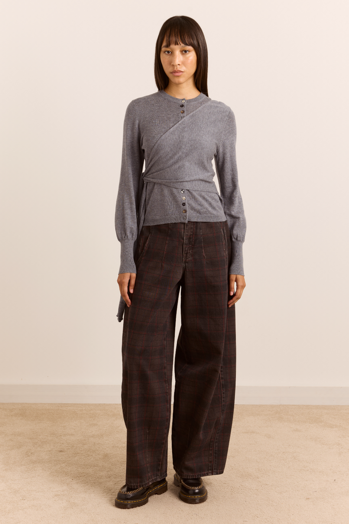 Venna Wrap Cardigan - Grey