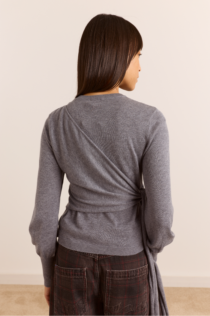 Venna Wrap Cardigan - Grey