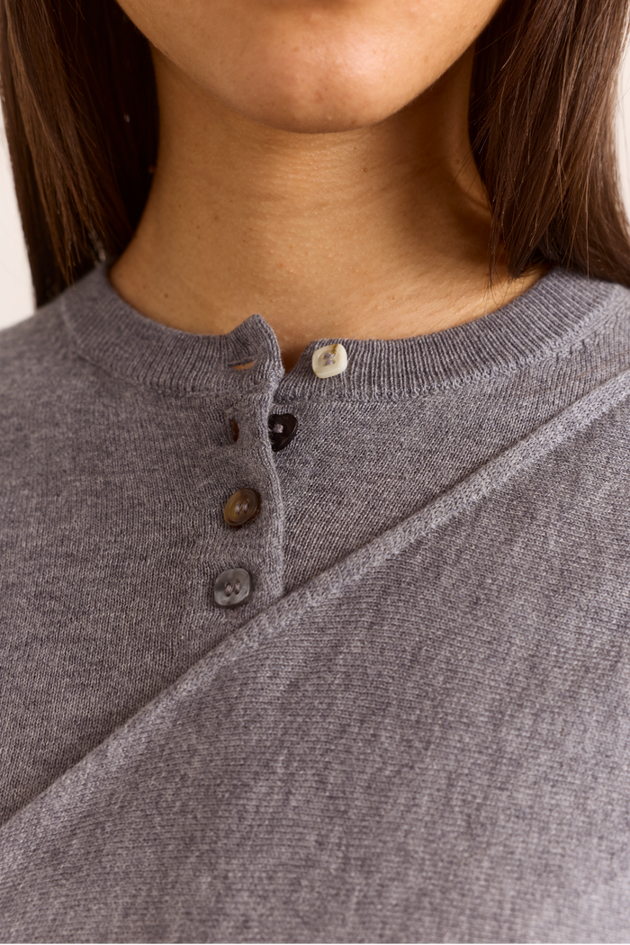 Venna Wrap Cardigan - Grey