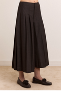 Winona Pleated Culotte - Tailored Pinstripe