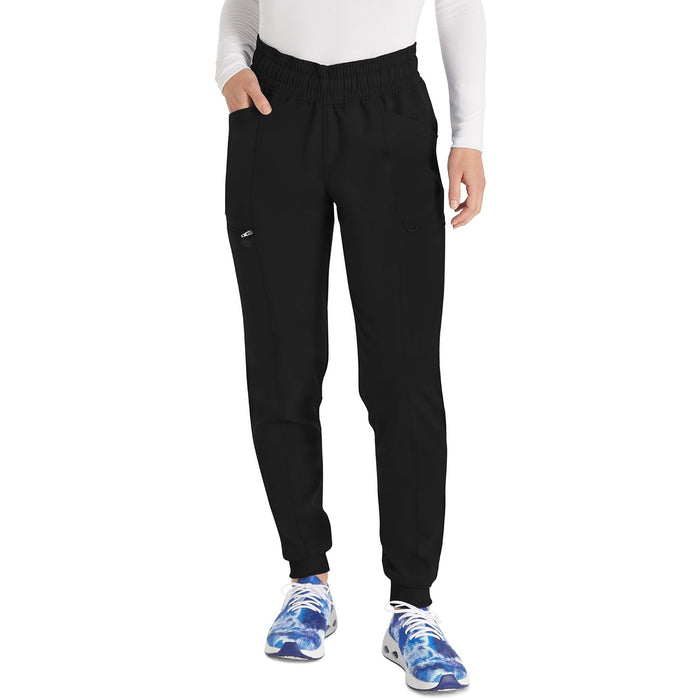 Women's Balance Mid Rise Jogger Scrub Pant - Black - 1