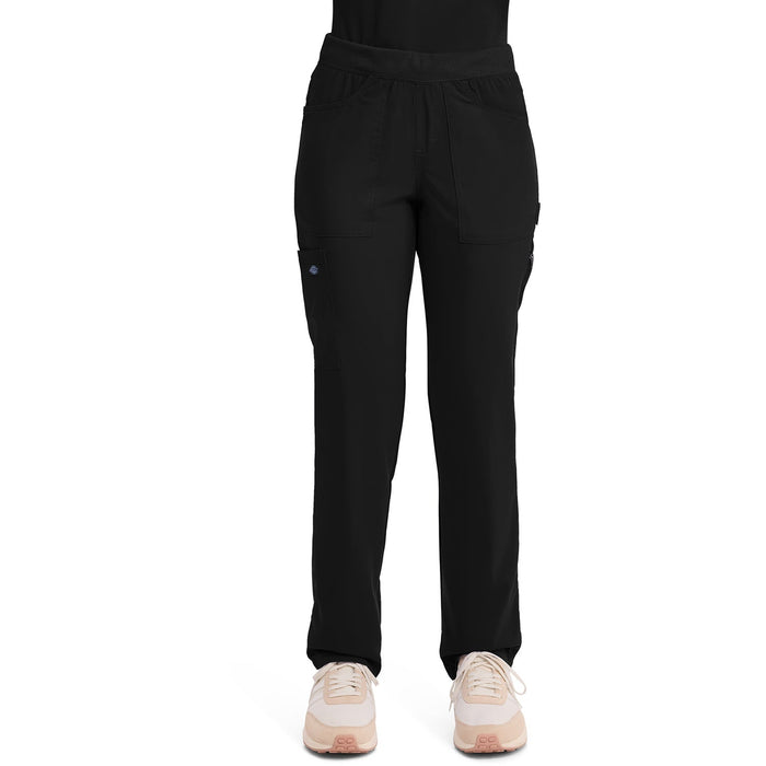 Women's Balance Mid Rise Tapered Leg Pull-On Scrub Pant - Black - 1