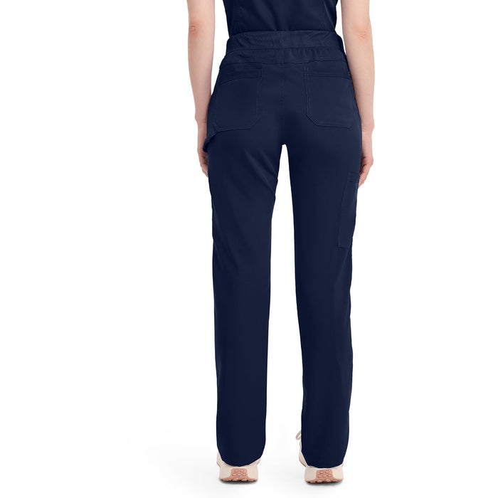 Women's Balance Mid Rise Tapered Leg Pull-On Scrub Pant - Navy - 2