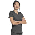 Women's Balance V-Neck Scrub Top - Pewter - 1