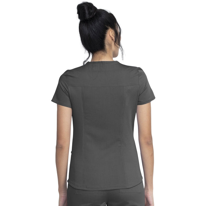 Women's Balance V-Neck Scrub Top - Pewter - 2