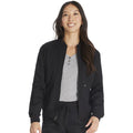 Women's Balance Zip Front Scrub Jacket - Black - 1