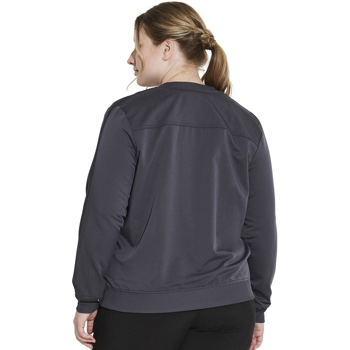Women's Balance Zip Front Scrub Jacket - Pewter - 2
