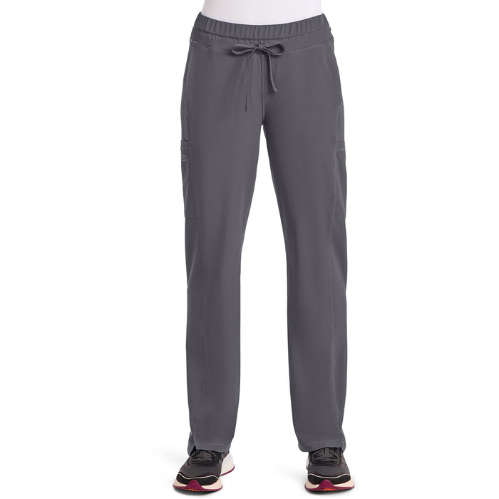 Women's Dynamix Mid Rise Straight Leg Drawstring Scrub Pant - Pewter - 1