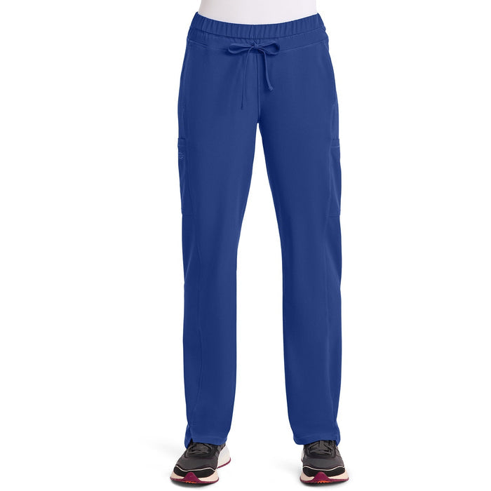 Women's Dynamix Mid Rise Straight Leg Drawstring Scrub Pant - Royal - 1