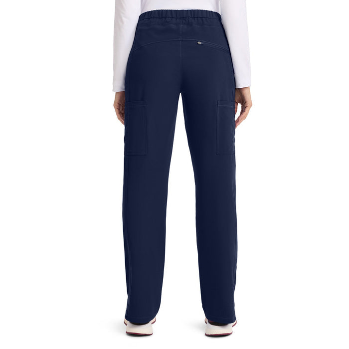 Women's Dynamix Mid Rise Straight Leg Drawstring Scrub Pant - Navy - 2