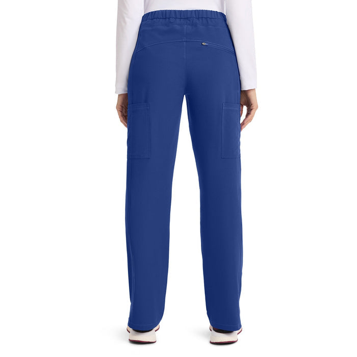Women's Dynamix Mid Rise Straight Leg Drawstring Scrub Pant - Royal - 2