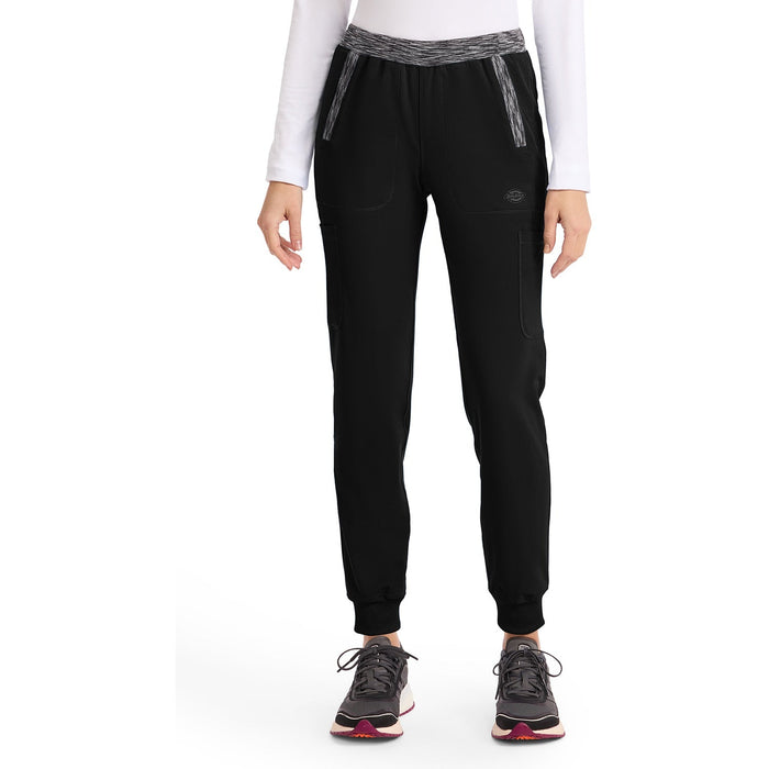 Women's Dynamix Natural Rise Tapered Leg Jogger Scrub Pant - Black - 1