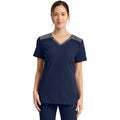 Women's Dynamix V-Neck Scrub Top - Navy - 1