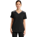 Women's Dynamix V-Neck Scrub Top - Black - 1
