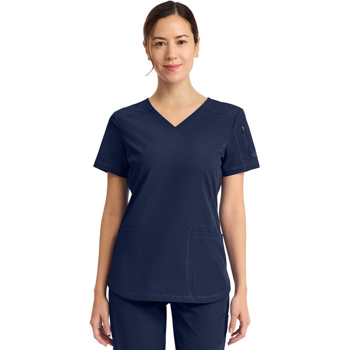 Women's Dynamix V-Neck Scrub Top - Navy - 1