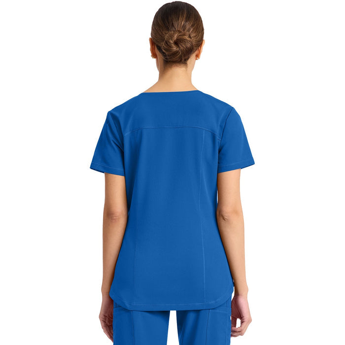 Women's Dynamix V-Neck Scrub Top - Royal - 2