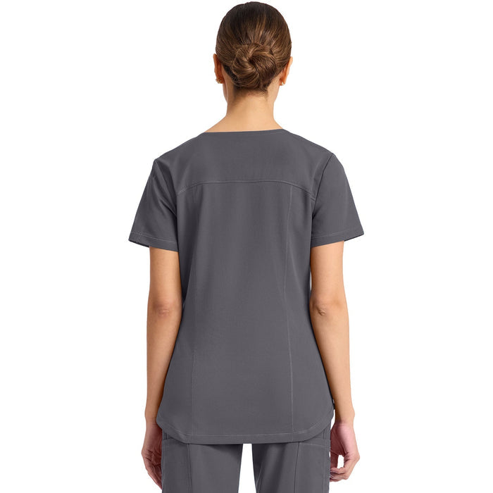 Women's Dynamix V-Neck Scrub Top - Pewter - 2