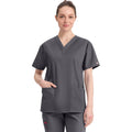 Women's EDS Signature V-Neck Scrub Top - Pewter - 1