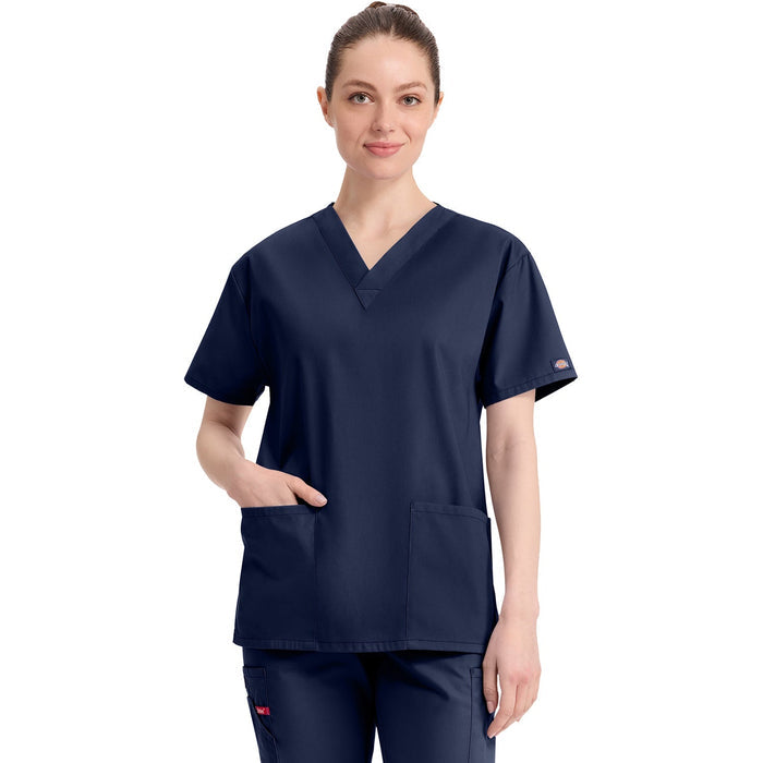 Women's EDS Signature V-Neck Scrub Top - Navy - 1