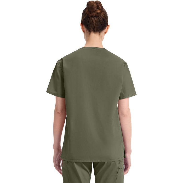 Women's EDS Signature V-Neck Scrub Top - Olive - 2