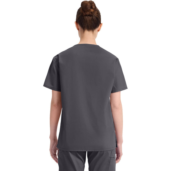 Women's EDS Signature V-Neck Scrub Top - Pewter - 2