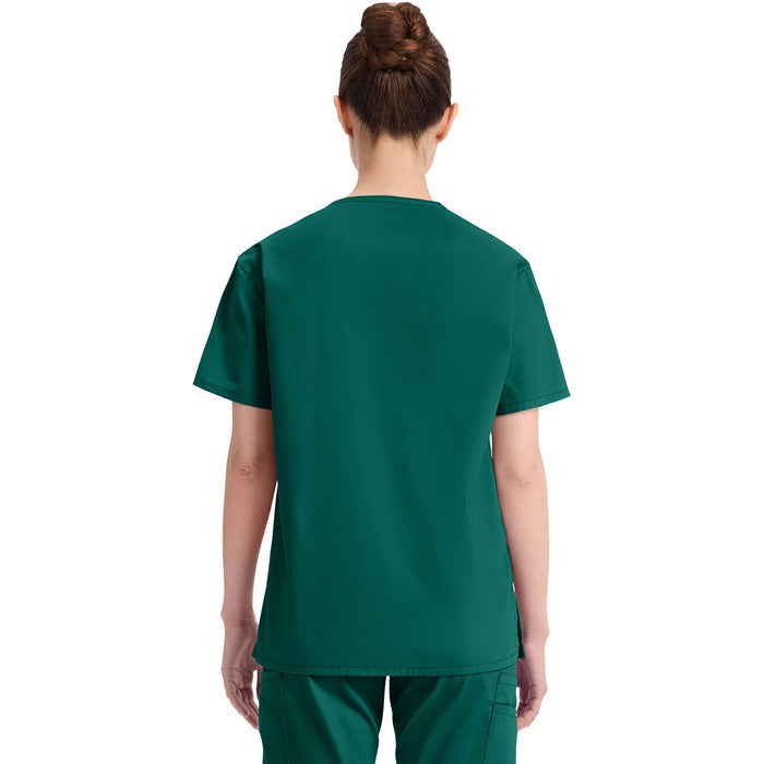 Women's EDS Signature V-Neck Scrub Top - Hunter Green - 2
