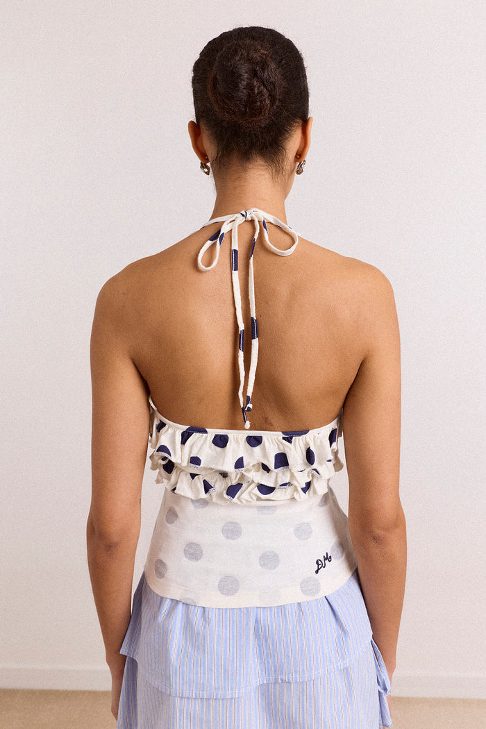 Zazie Jersey Halter - Polka Dot