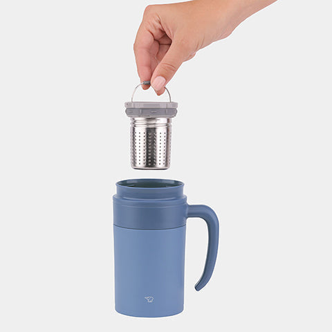 Zojirushi 16 oz. Stainless Tea Tumbler with Handle SE-KAE48 — view 3