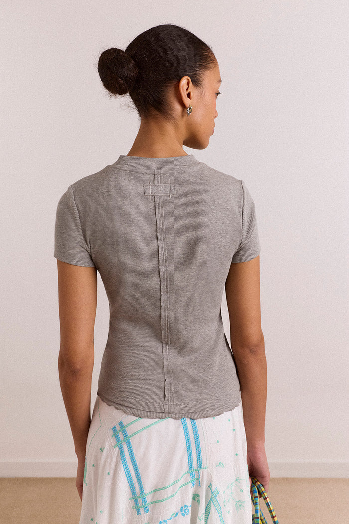 Zola Short Sleeve Tee - Grey Marl